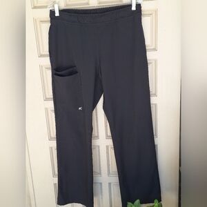 Anthropologie Kalea Joggers SzM Black Strait Legs Pockets Drawstring Quick Dry